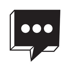 Speech bubble icon Illustration symbol design