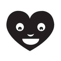 Heart Face Emotion Icon Illustration sign design