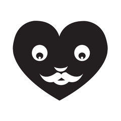 Heart Face Emotion Icon Illustration sign design
