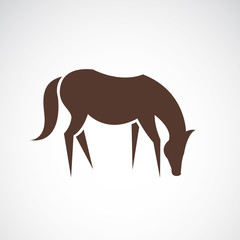 Vector image of an horse design on white background