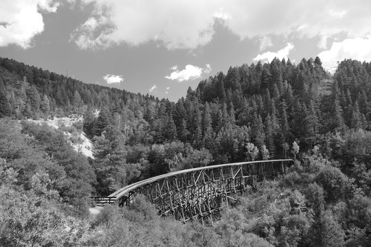 Old Railway Wooden Trestle Bridge Cloudcroft