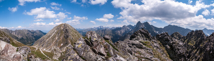 Rocky peaks in the Tatra Mountains.