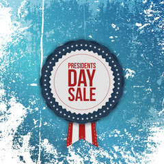 Presidents Day Sale realistic Banner with Ribbon