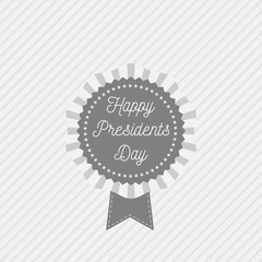 Presidents Day vector Emblem with Text and Ribbon