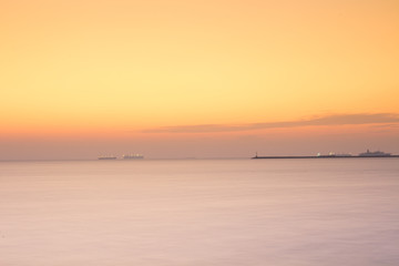 Light at the Port and the breakwater.