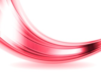 Red shiny smooth abstract wavy background. Vector graphic design