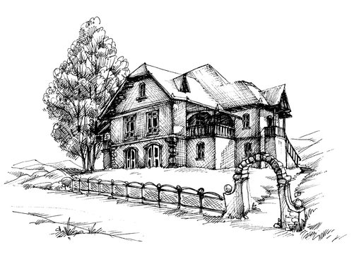 Holiday house sketch