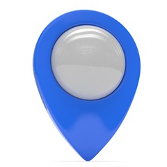 blue map pointer isolated