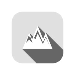 Mountain icon with long shadow