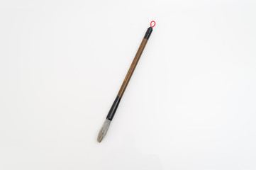 Chinese traditional calligraphy utensil. writing brushes isolated on white background