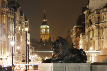 London Night View, include Big Ben - obrazy, fototapety, plakaty