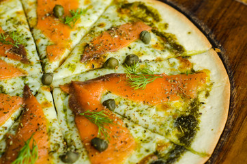 Pizza salmon
