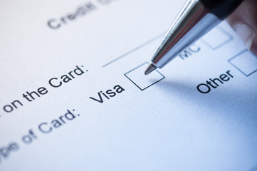 Obraz premium Credit card application
