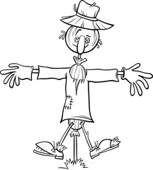 scarecrow cartoon coloring book