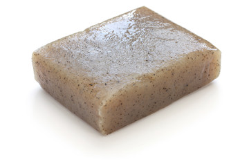 konjac, konnyaku, japanese healthy diet food isolated on white background