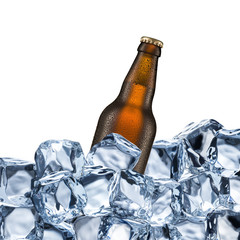 Beer In Ice Cubes