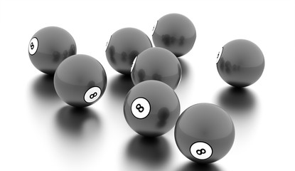 Eight Ball on a plain white background