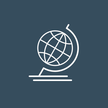 Terrestrial Globe Wireframe Icon