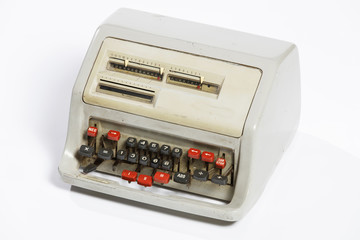 Obsolete calculator, old calculator.