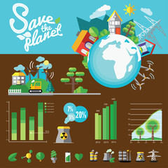 Ecology Infographic, vector illustration