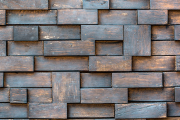 Wooden blocks stacked