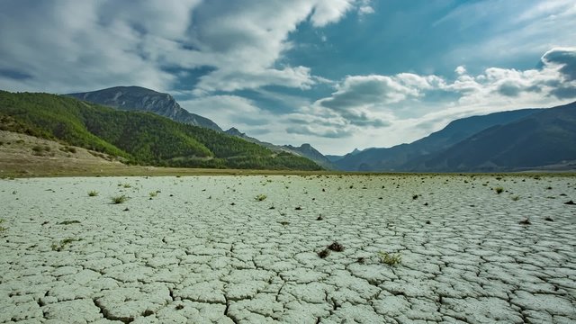 Dry lake in Black Sea Region of Turkey
