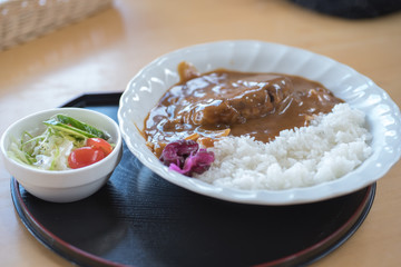 closed up the pork curry, Japanese food