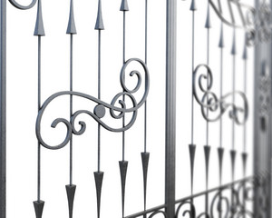 Fragment of wrought-iron lattice. 