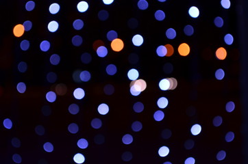 Blue shiny bokeh