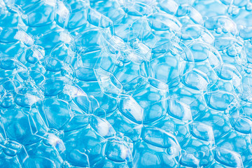 Foam blue bubble texture.