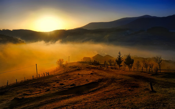 Red Fog In The Mountains