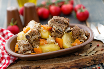 pork ribs with potato