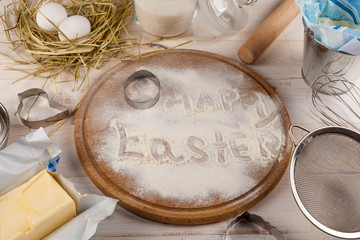 The ingredients for the Easter. Top view.