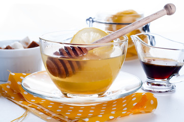 Honey, tea and lemon