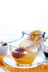 Honey, tea and lemon