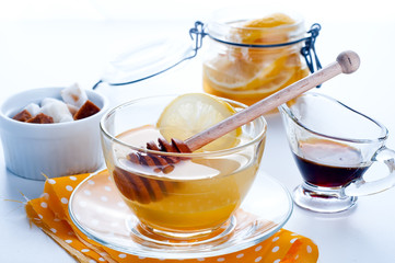 Honey, tea and lemon