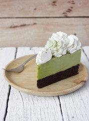 Green tea cake.