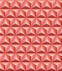 Trihedral pyramid red-brown clay seamless texture illustration 