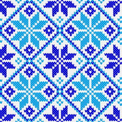 Nordic ornament knitting seamless texture illustration 