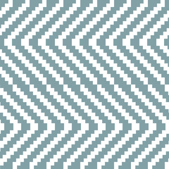 Seamless knitted pattern of stair step vertical large zigzag