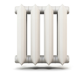 Radiator isolated on white background. 3d rendering.