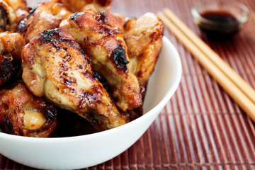 Glazed chicken wings drumstick