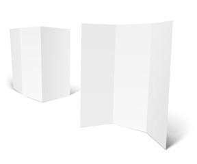 Blank white booklet vector template