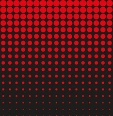 Abstract background black red halftone illustration