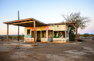 Fototapeta na wymiar Abandoned Gas Station