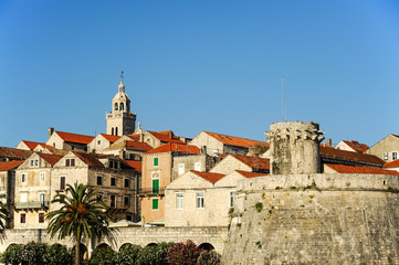 Obraz premium Altstadt und Kirche von Korcula