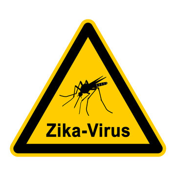 wso236 WarnSchildOrange - german symbol - M&uuml;cke mit Zika-Virus - g4190