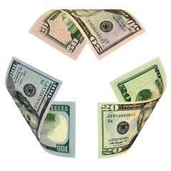 Dollar Bill Recycle Sign