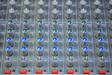 Profesional studio equipment for sound mixing .