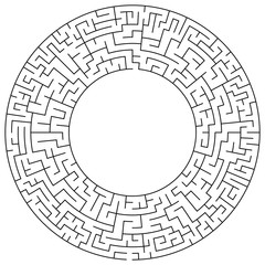 Circle Maze Vector - obrazy, fototapety, plakaty
